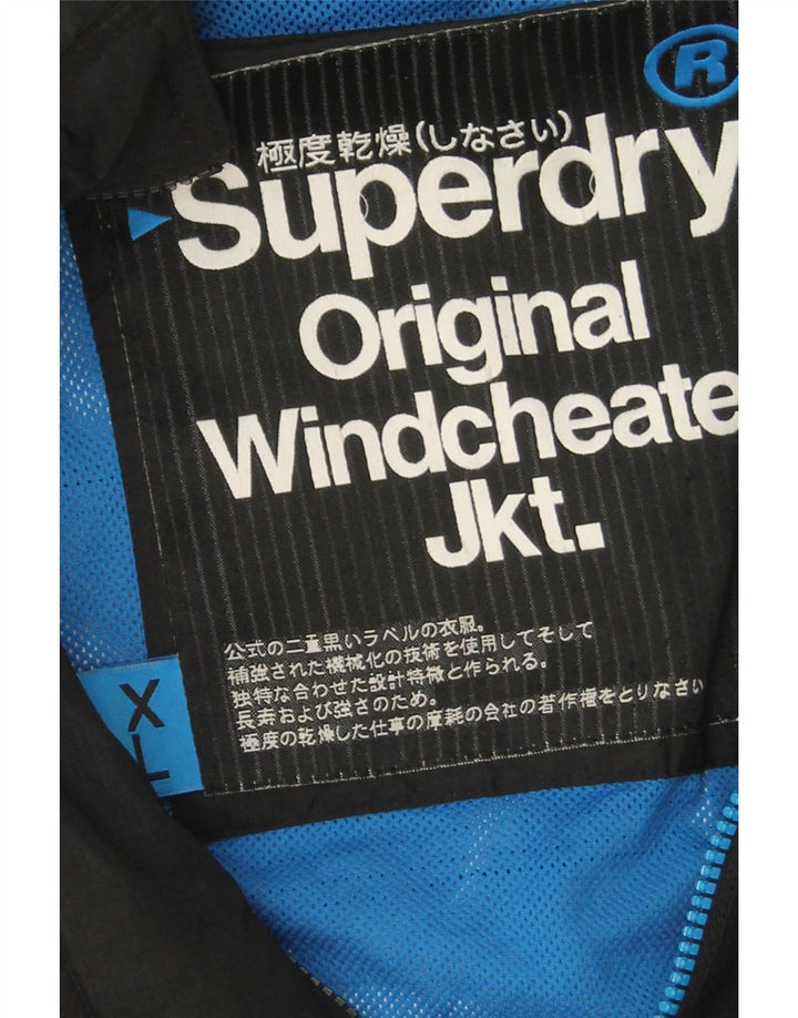 Мужская ветровка-дождевик Superdry UK 42 XL, черный нейлон