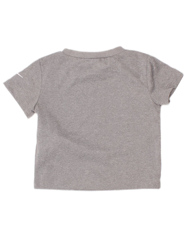 Футболка с рисунком Nike Baby Boys Dri Fit, серый полиэстер, 9–12 месяцев