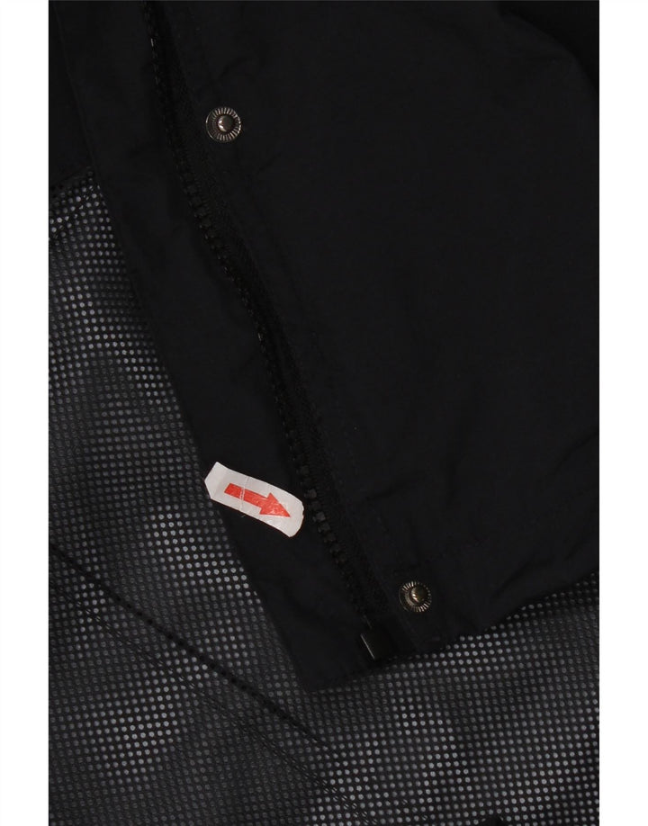 Винтажная женская оверсайз-дождевик с капюшоном UK 18 XL Темно-синий полиамид
