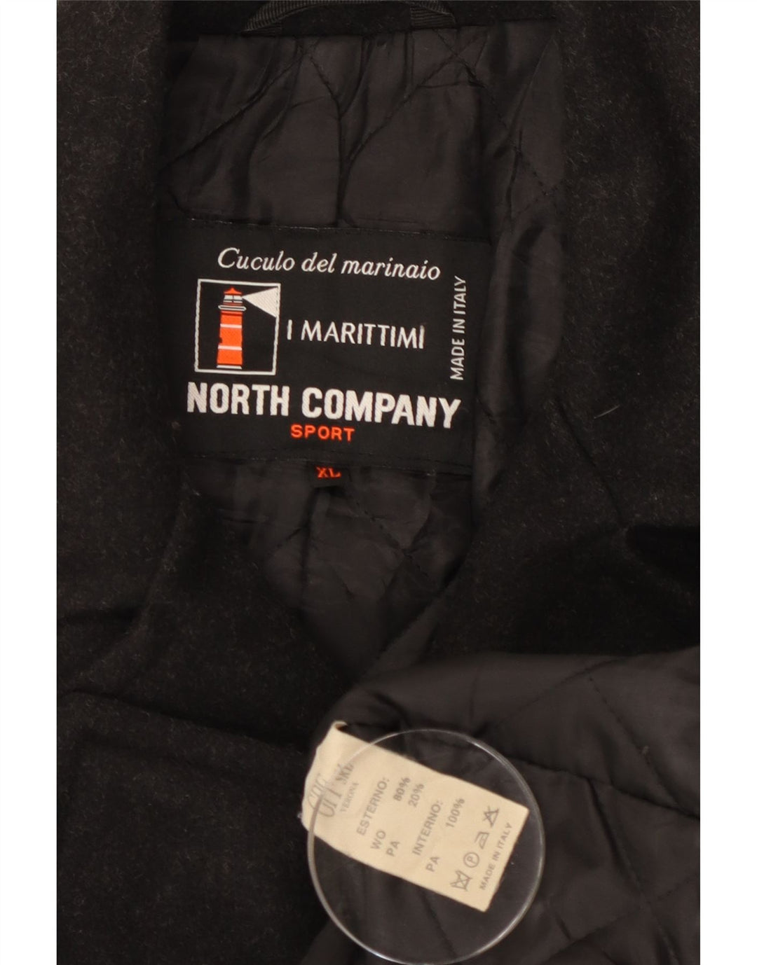 Винтажное мужское полупальто UK 42 XL, черная шерсть