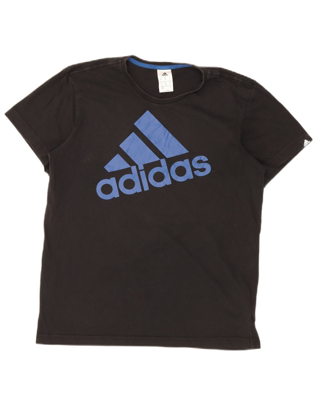 Мужская футболка ADIDAS с графическим рисунком, средний черный хлопок