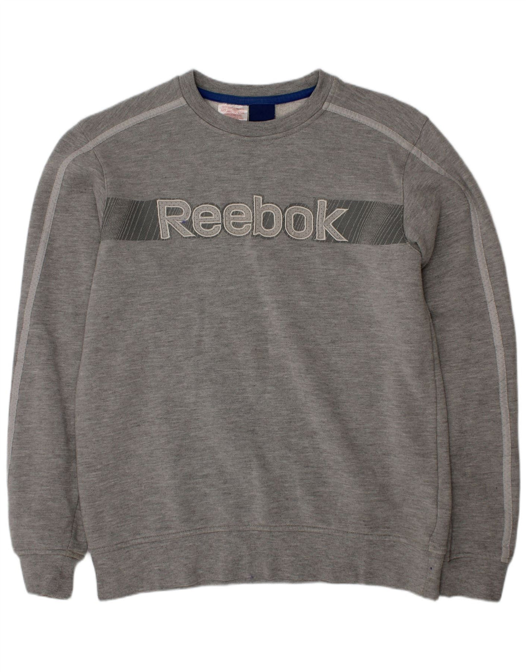 Джемпер с рисунком Reebok для мальчиков 11-12 лет, серый хлопок