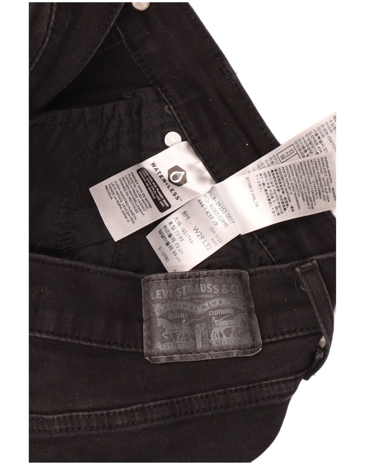 Женские джинсы Levi's Bootcut US 8, средние W29 L32, черные, хлопковые