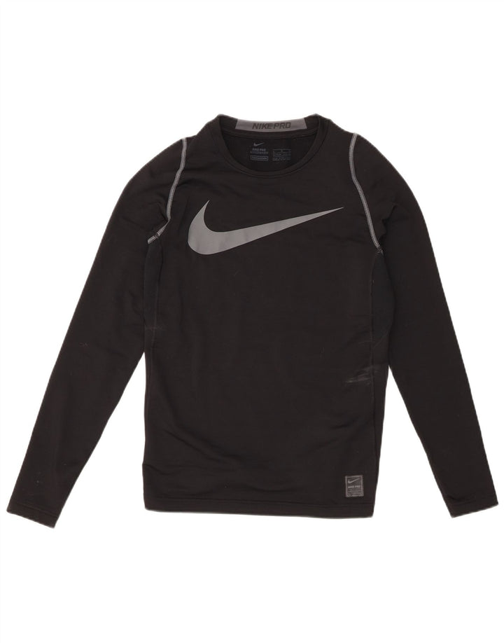 Топ с рисунком Nike для мальчиков с длинным рукавом, 13–14 лет, XL, черный