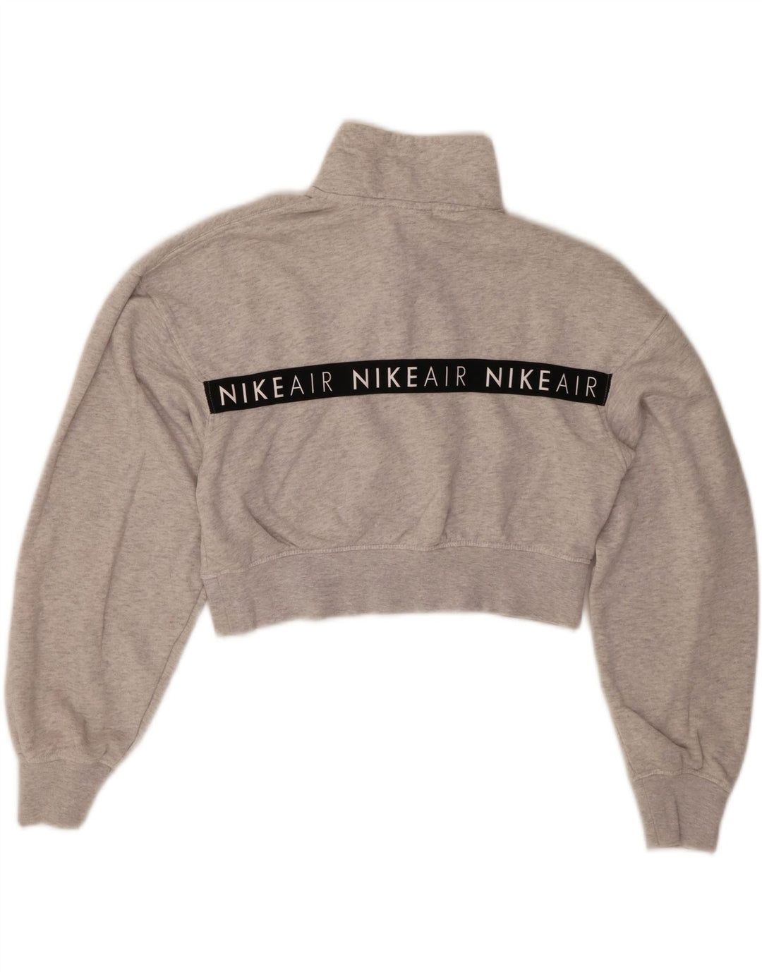 Женский укороченный свитшот с графическим рисунком Nike UK 6 XS, серый хлопок