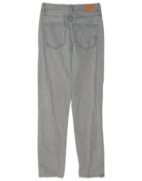Женские узкие джинсы с высокой талией Zara EU 38, маленькие W28 L30, синие