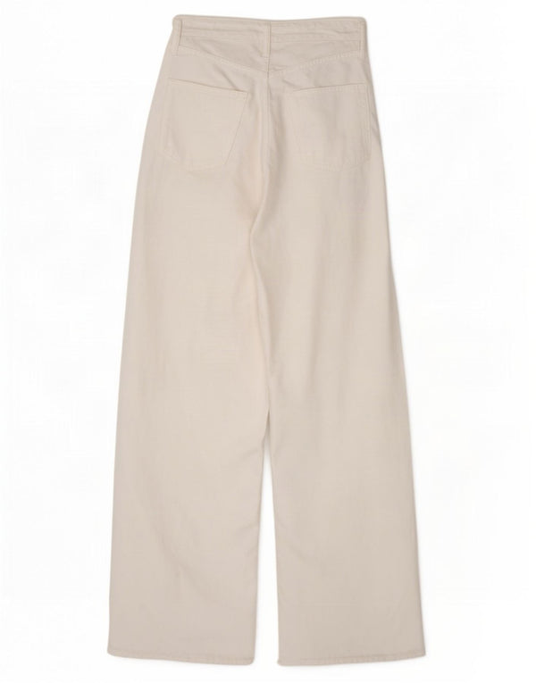 Женские широкие джинсы Zara EU 34 2XS W24 L31, белый хлопок