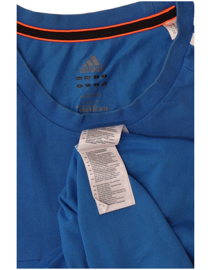 Мужская футболка ADIDAS Climalite, большой синий хлопок