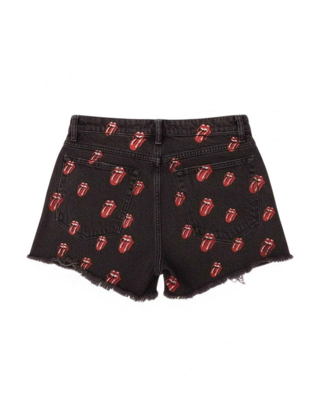 Женские джинсовые шорты с рисунком Zara EU 40 Medium W30, черные