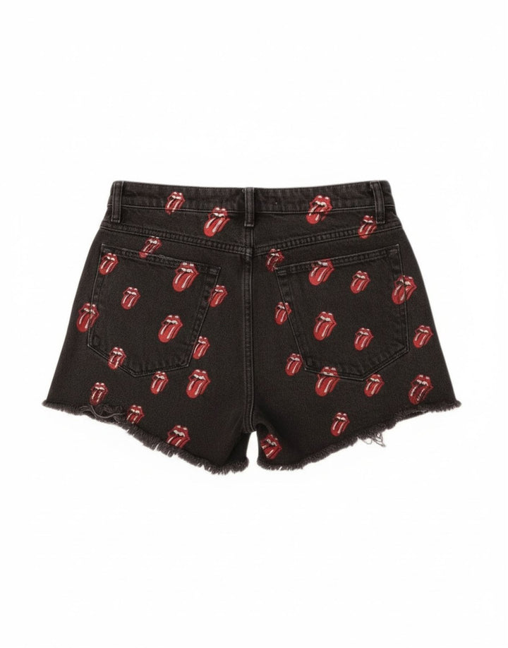 Женские джинсовые шорты с рисунком Zara EU 40 Medium W30, черные