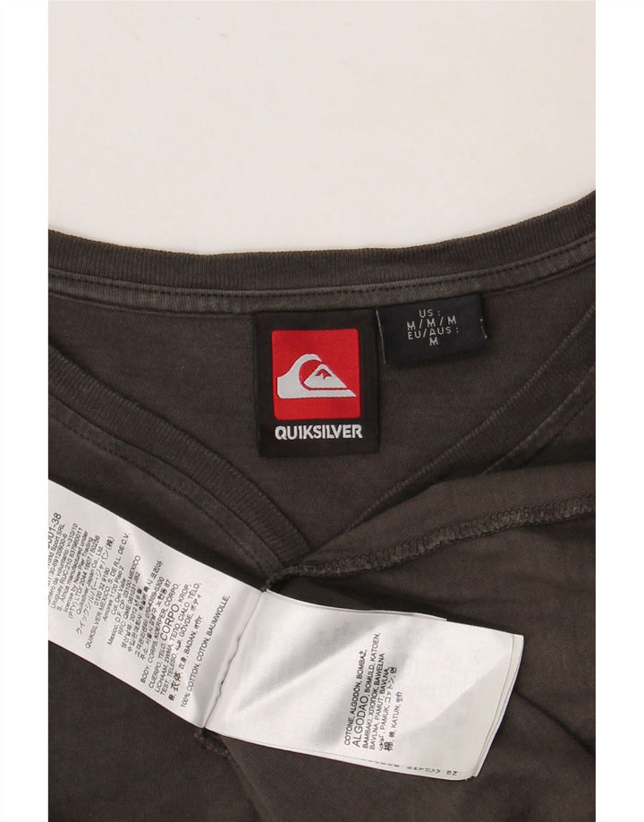 QUIKSILVER Мужская футболка из хлопка среднего коричневого цвета