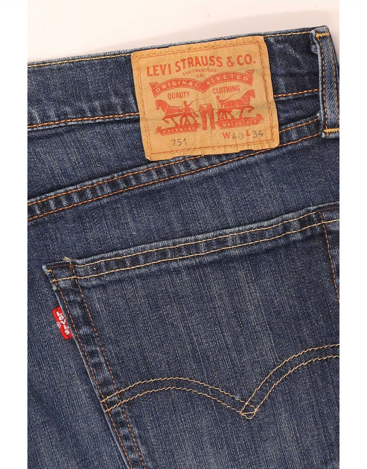 Мужские укороченные прямые джинсы Levi's 751 W40 L25 синие