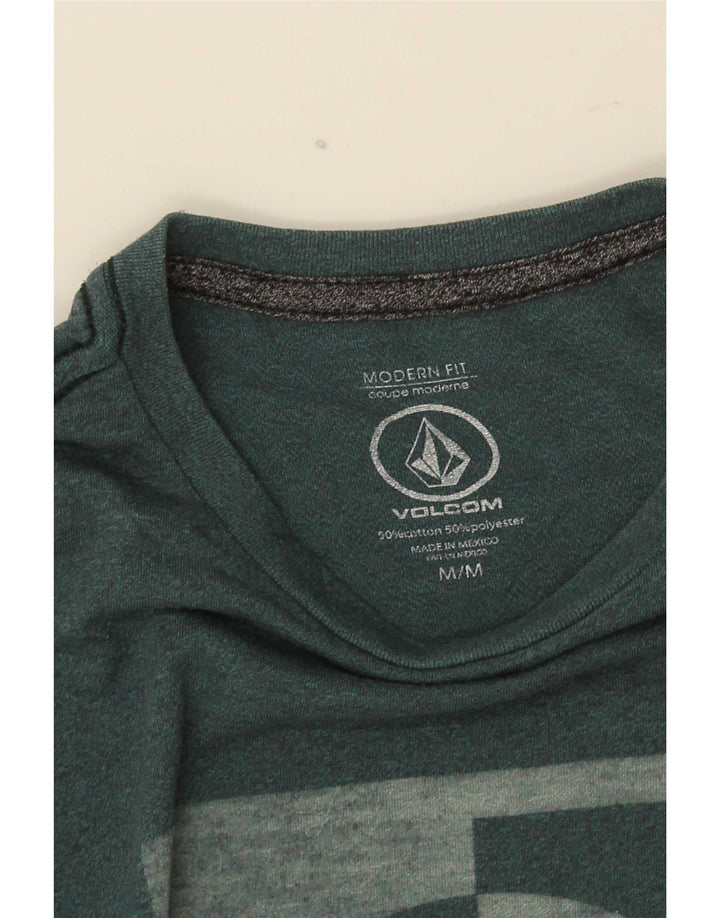 Volcom Мужская футболка с графическим рисунком современного кроя, топ среднего зеленого цвета, хлопок