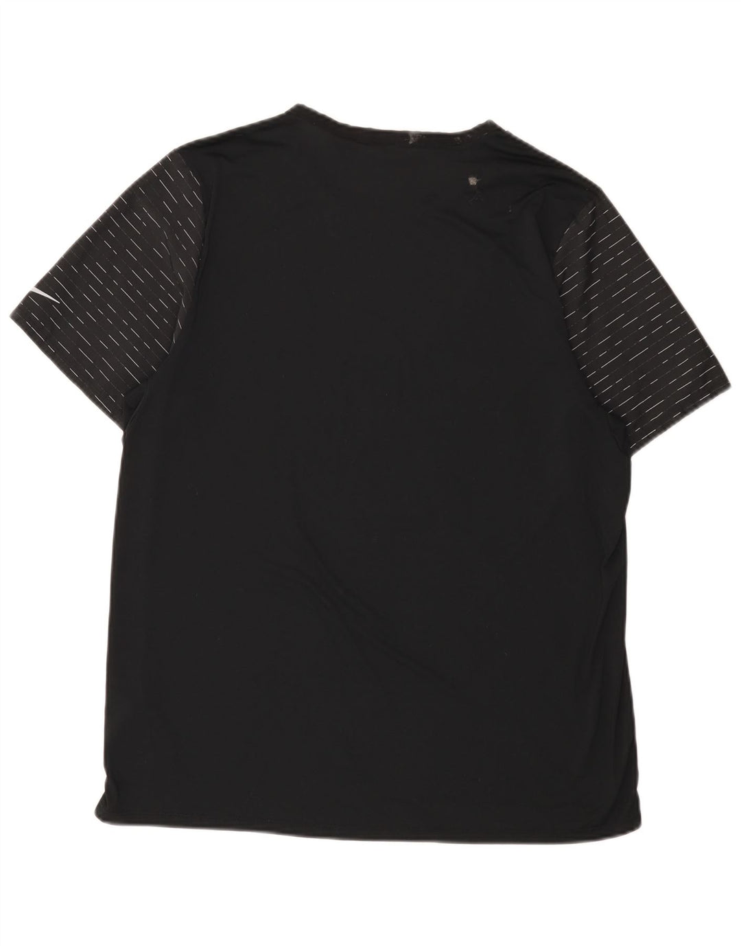 Мужская футболка Nike Dri Fit Top XL, черная полиэстер в тонкую полоску