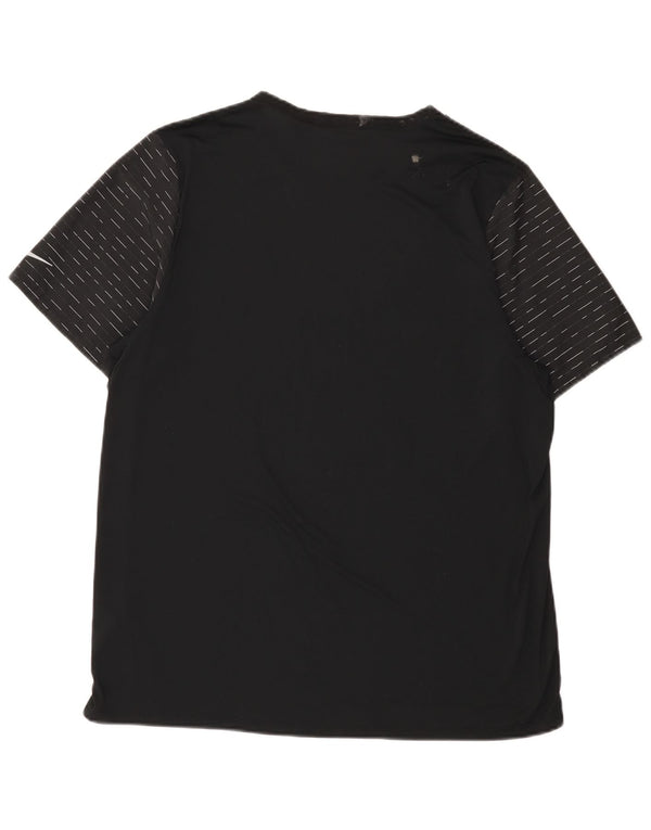 Мужская футболка Nike Dri Fit Top XL, черная полиэстер в тонкую полоску