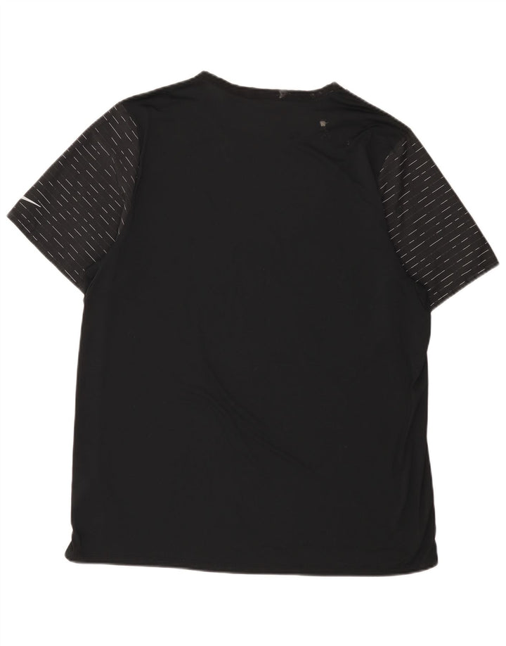 Мужская футболка Nike Dri Fit Top XL, черная полиэстер в тонкую полоску