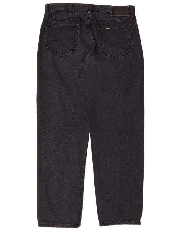 Мужские прямые джинсы LEE Kansas W38 L32, черный хлопок