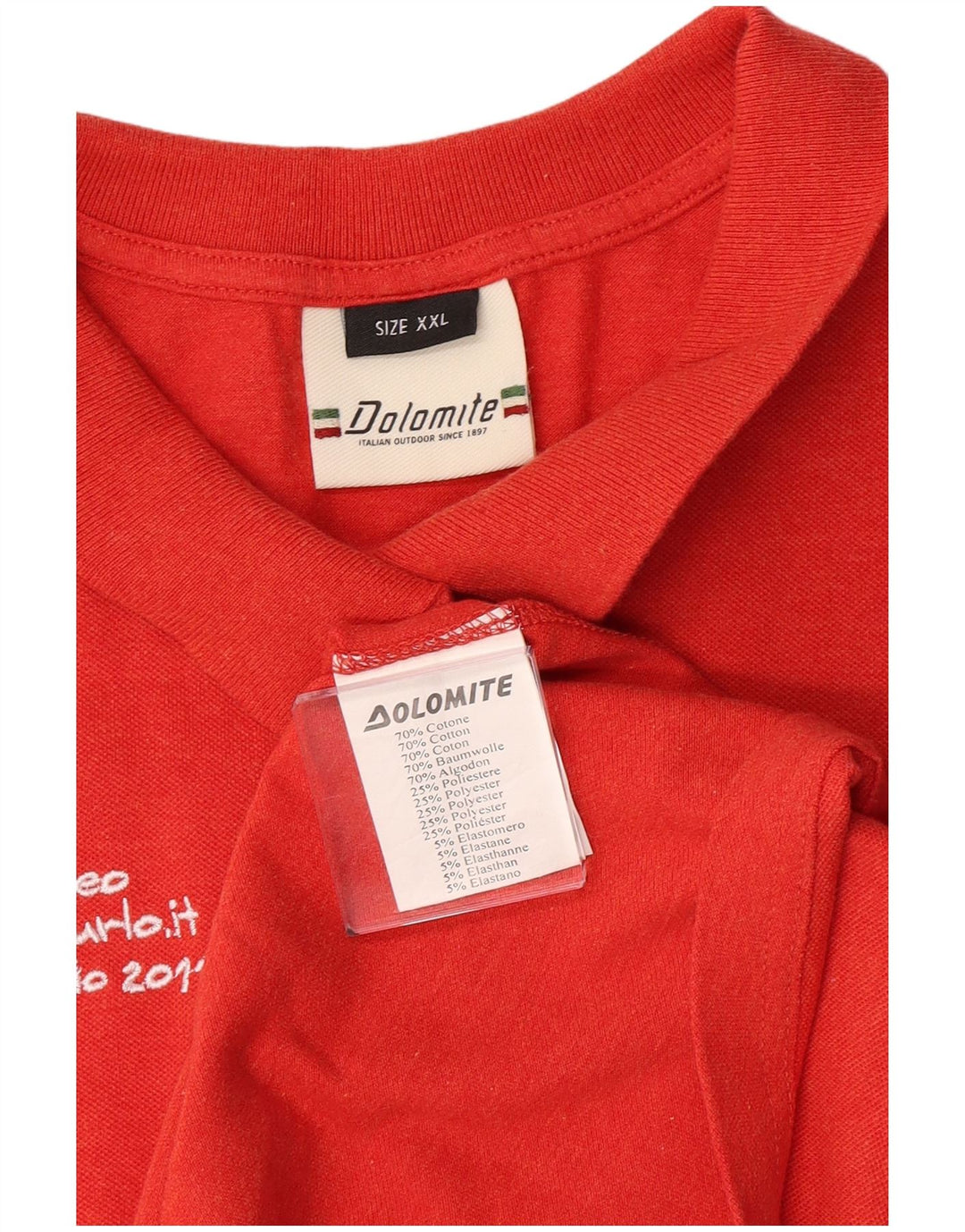 Женская рубашка поло без рукавов Dolomite 2XL, красный хлопок
