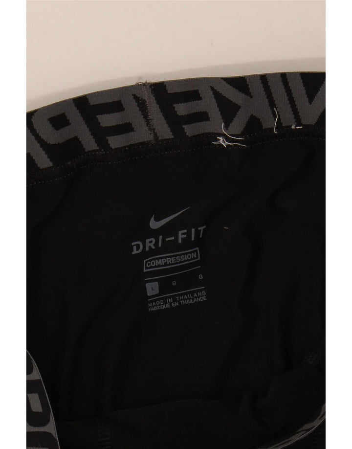 Мужские леггинсы с рисунком Nike Dri Fit, большие черные