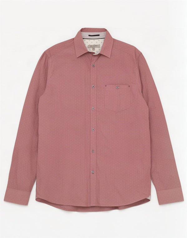 Мужская рубашка Ted Baker, размер 5 XL, красная хлопковая полоска