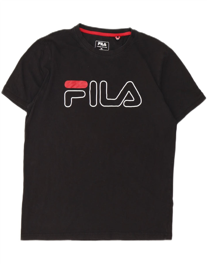 Мужская футболка с рисунком FILA Top XL, черная