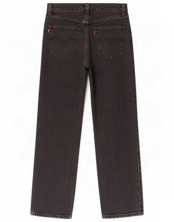 Женские прямые джинсы Levi's с высокой талией и высокой талией W24 L27, черный хлопок
