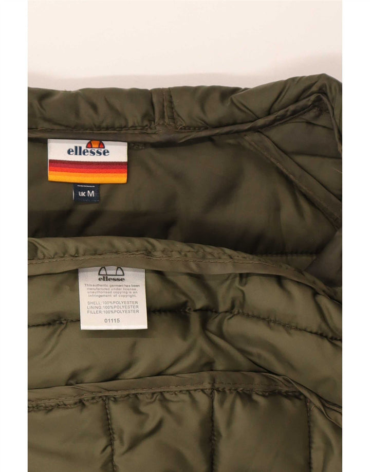 Мужская утепленная куртка Ellesse с капюшоном UK 38, средний цвет хаки, камуфляжный полиэстер