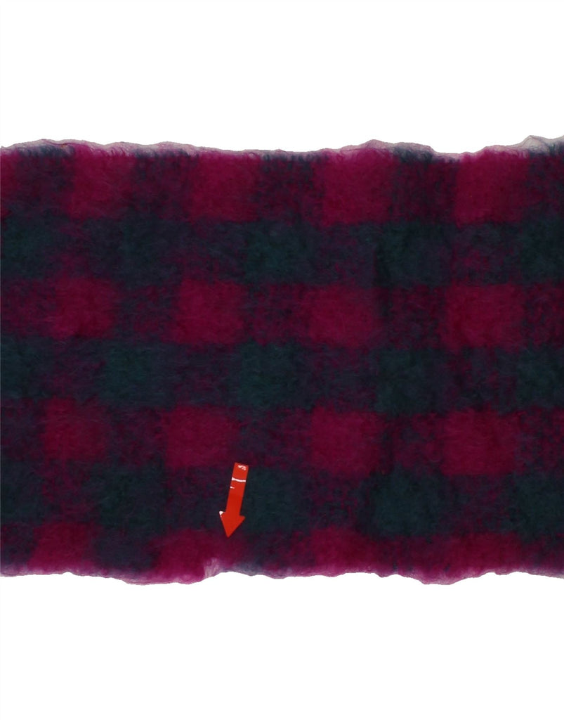 VINTAGE Girls Rectangle Scarf One Size Pink Check Vintage Vintage and Second-Hand Vintage from Messina Hembry 