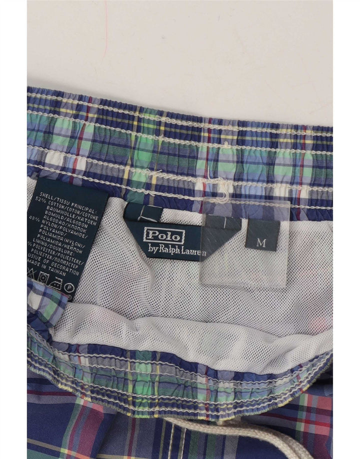 Мужские шорты для плавания Polo Ralph Lauren, хлопковые, синие в клетку