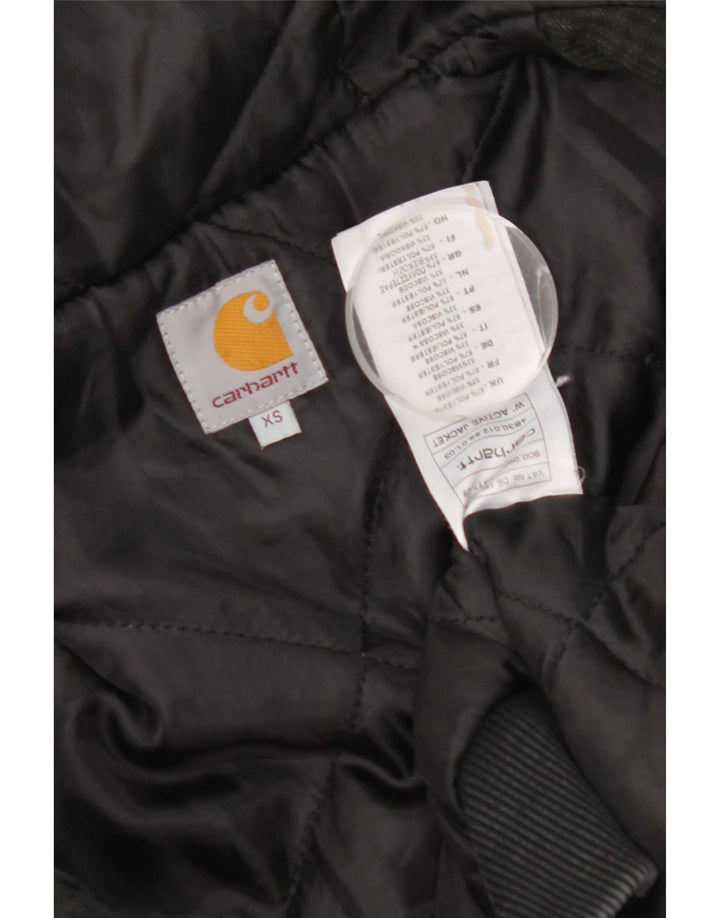 Женский бомбер с капюшоном Carhartt UK 6 XS, полиэстер в черную клетку