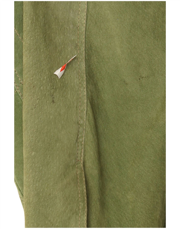 Мужская замшевая куртка-бомбер Engbers EU 50, большая зеленая кожа