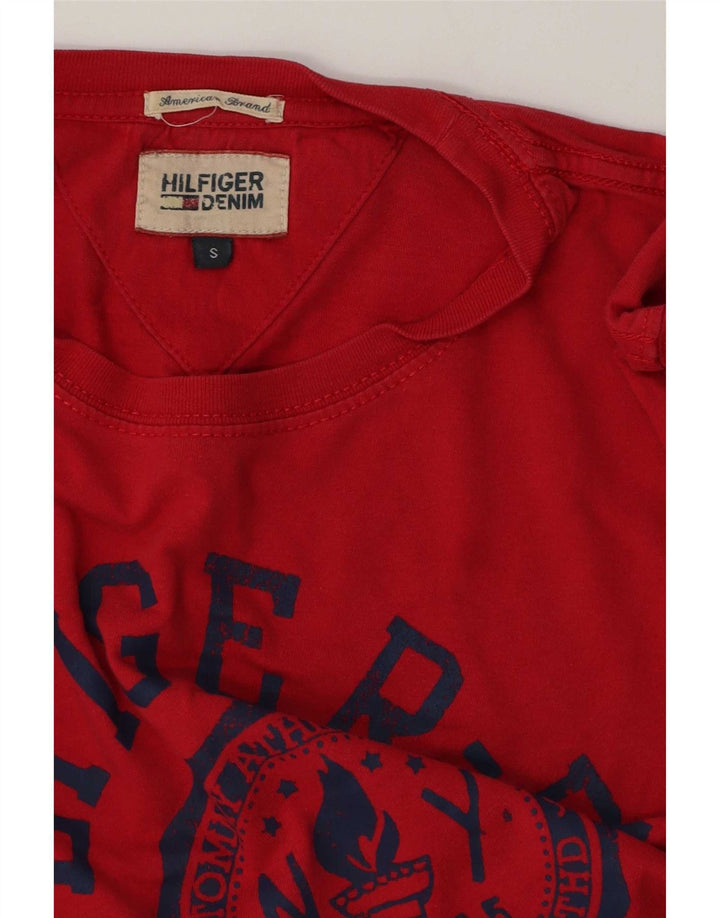 Мужская футболка с рисунком Tommy Hilfiger, маленький красный хлопок