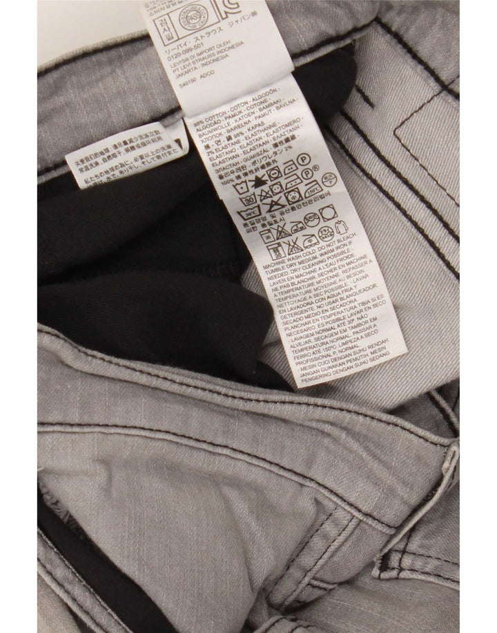 Мужские зауженные джинсы Levi's 511 W34 L32 серого цвета, хлопок