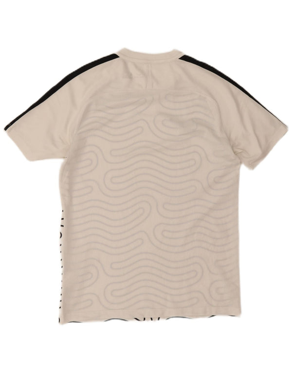 Мужская футболка Nike Dri Fit с абстрактным узором, средний белый цвет, цветной блок