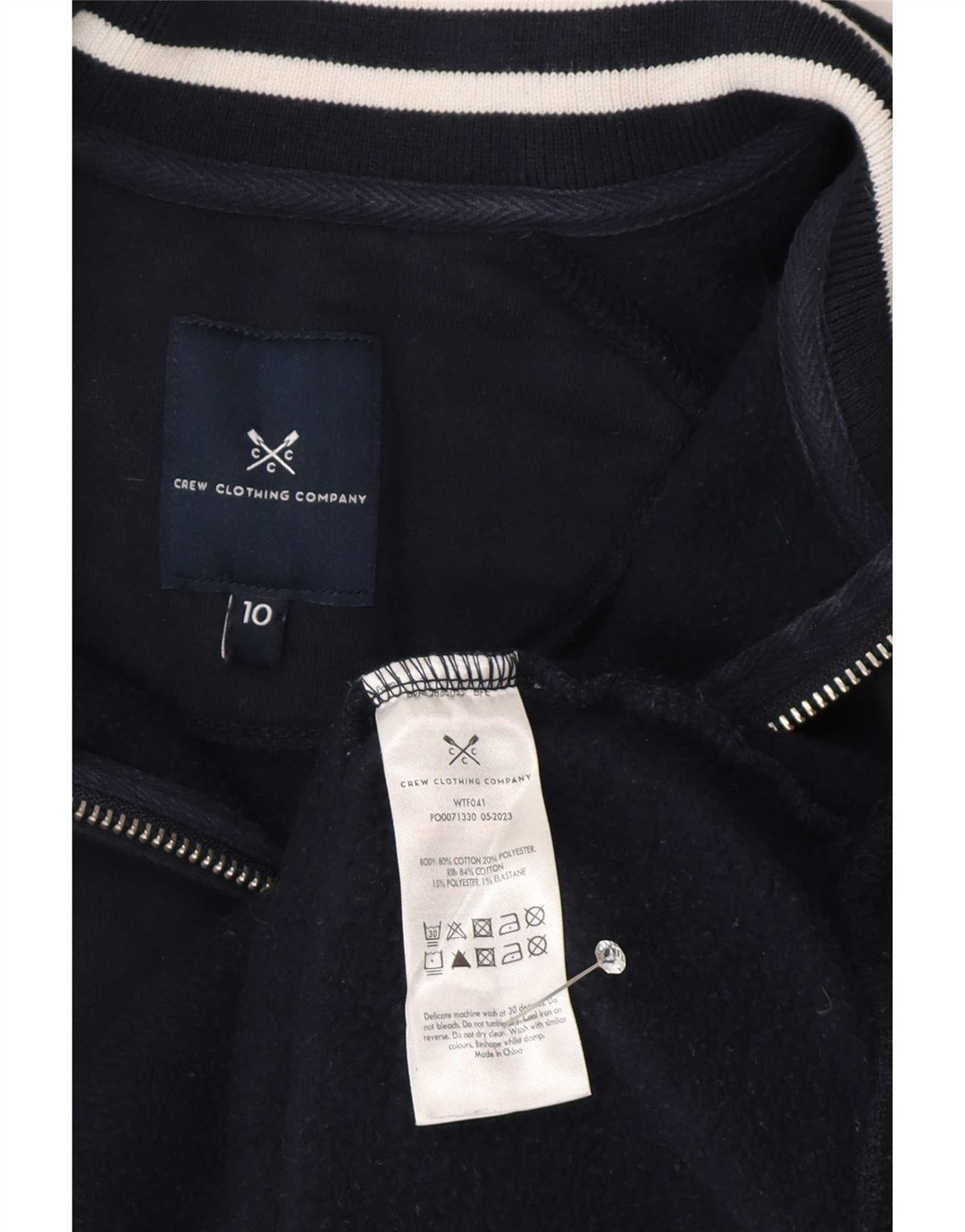 Crew Clothing Женский джемпер-толстовка оверсайз, UK 10, маленький, темно-синий