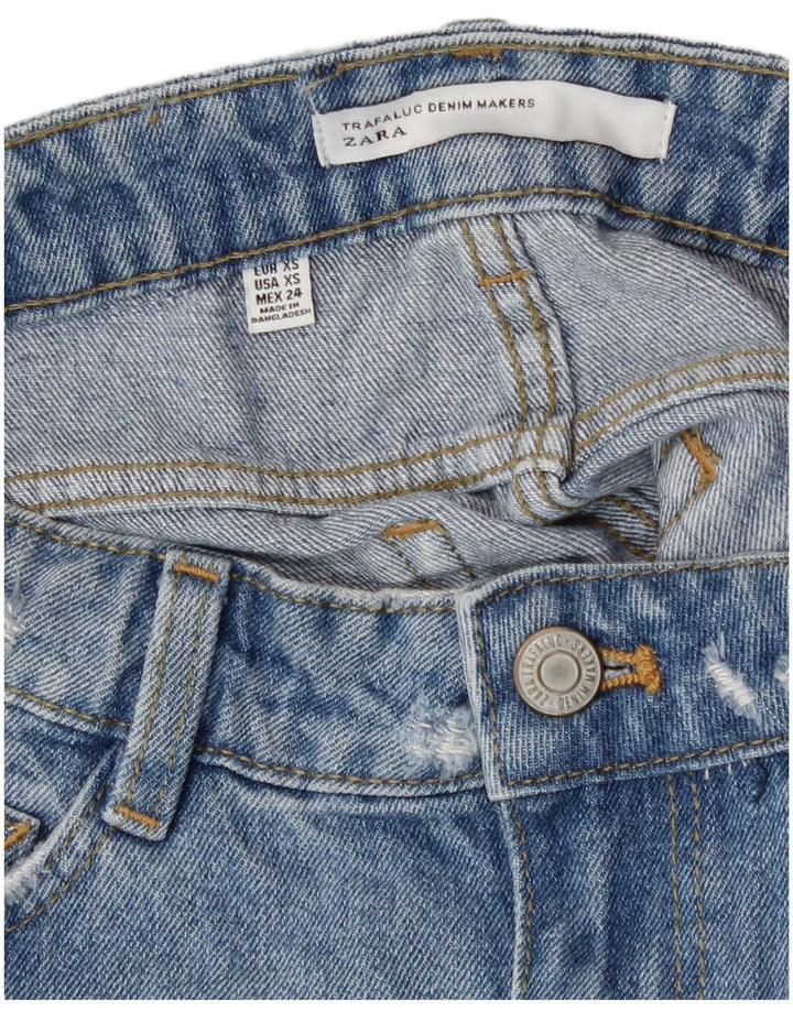 Женская джинсовая мини-юбка Zara XS W24 синяя
