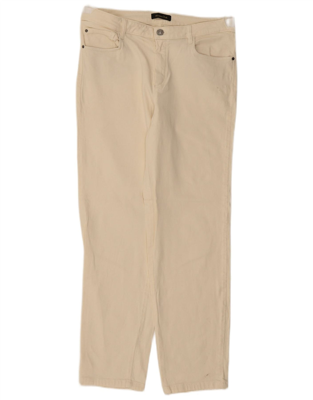 Джинсы женские прямые Massimo Dutti EU 42 большие W32 L28 бежевые