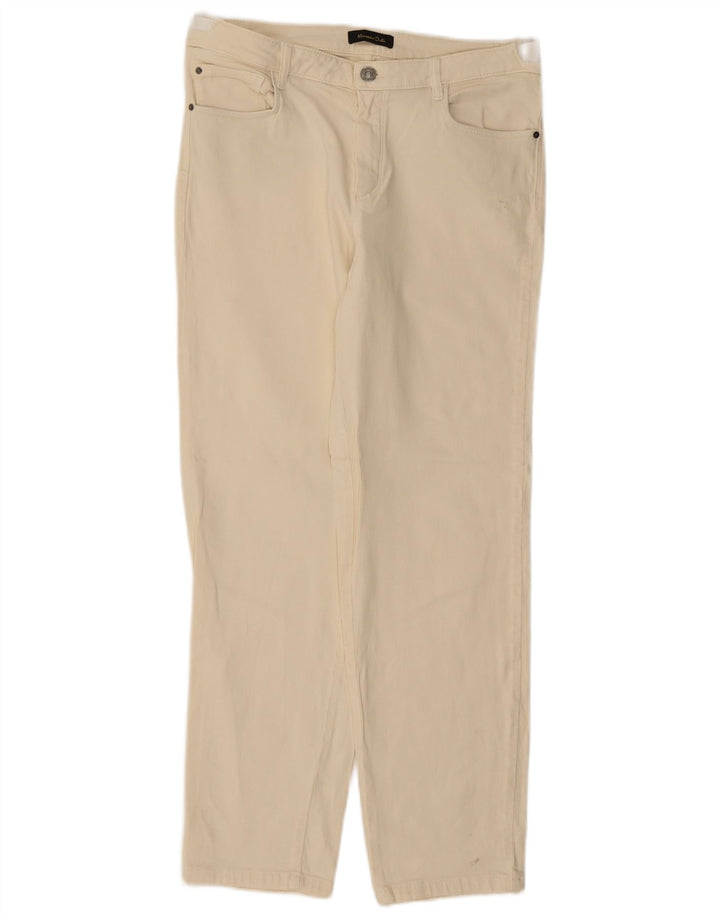 Джинсы женские прямые Massimo Dutti EU 42 большие W32 L28 бежевые