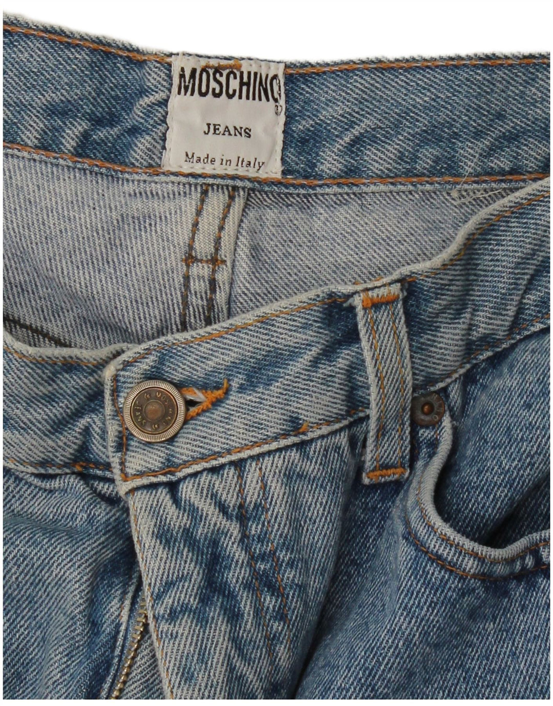 Женские зауженные джинсы Moschino W28 L30 синие