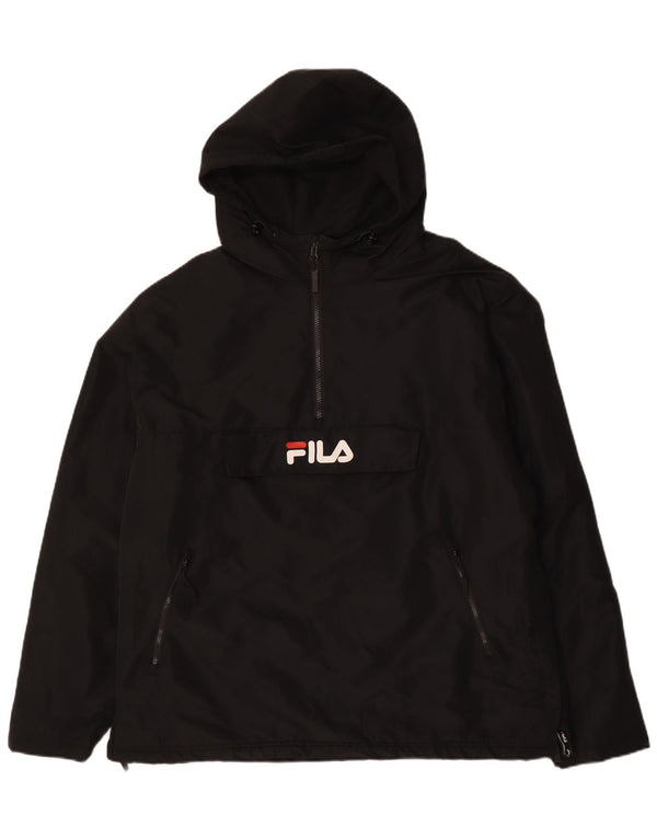 Мужской анорак с капюшоном FILA UK 42 XL, черный полиэстер