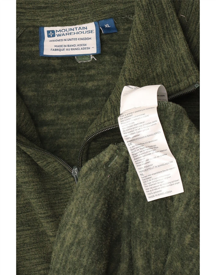 Мужская флисовая куртка Mountain Warehouse UK 42 XL, зеленый полиэстер с крапинками