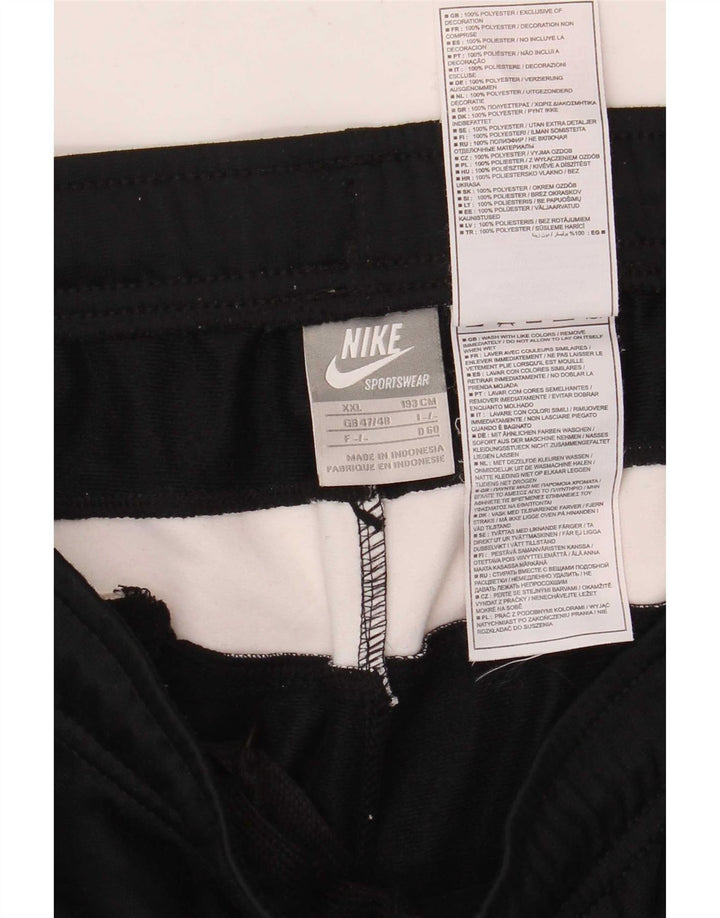 Мужские укороченные спортивные брюки Nike 2XL, черные, полиэстер с цветными блоками