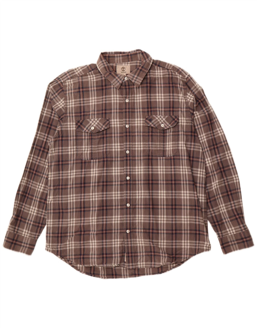 TIMBERLAND Мужская рубашка стандартного кроя XL, серая клетка, хлопок