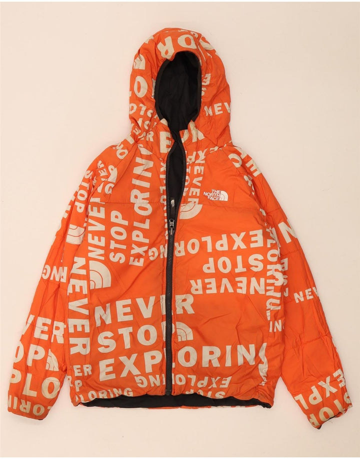 Двусторонняя куртка с капюшоном The North Face для мальчиков 13-14 лет, большая черная