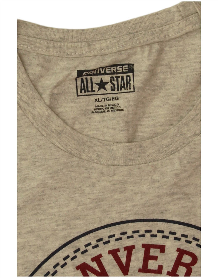 Мужская футболка с рисунком Converse Top XL серая в крапинку