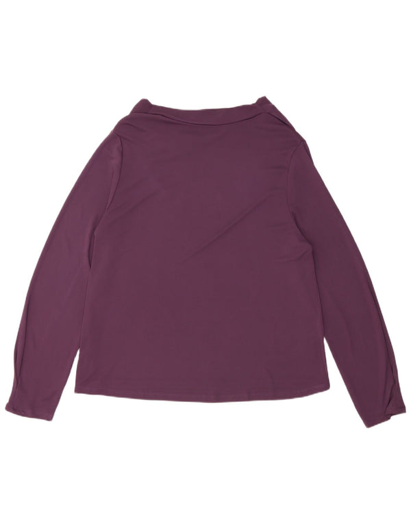 Zara Женский топ стандартного размера с длинным рукавом UK 18 XL Фиолетовый