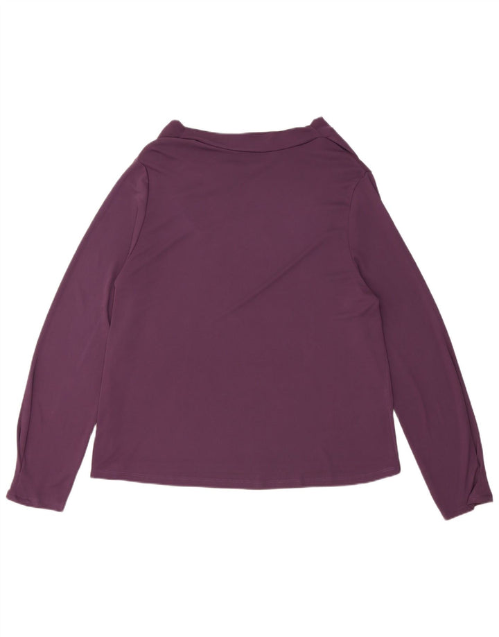 Zara Женский топ стандартного размера с длинным рукавом UK 18 XL Фиолетовый