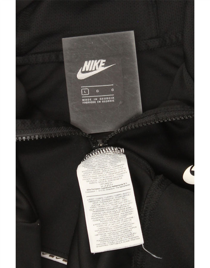 Мужской свитер с капюшоном на молнии Nike, большой черный полиэстер
