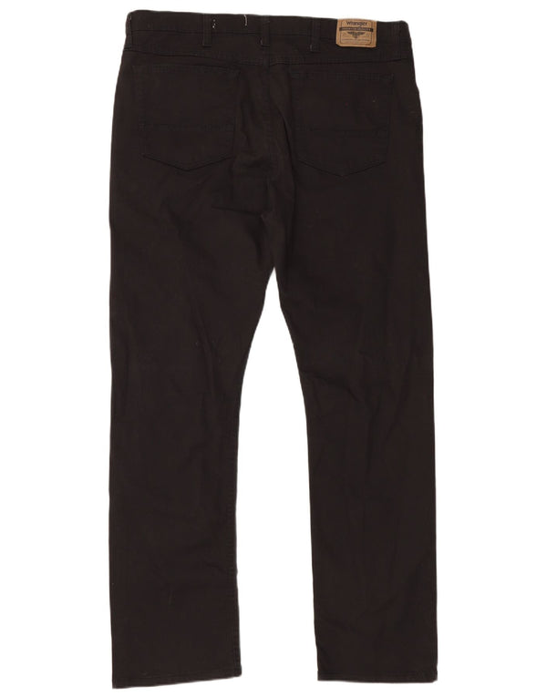 Мужские прямые джинсы Wrangler Slim Fit W38 L32, черный хлопок