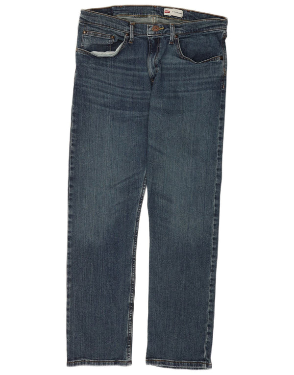 Мужские узкие прямые джинсы Wrangler W34 L30, синий хлопок